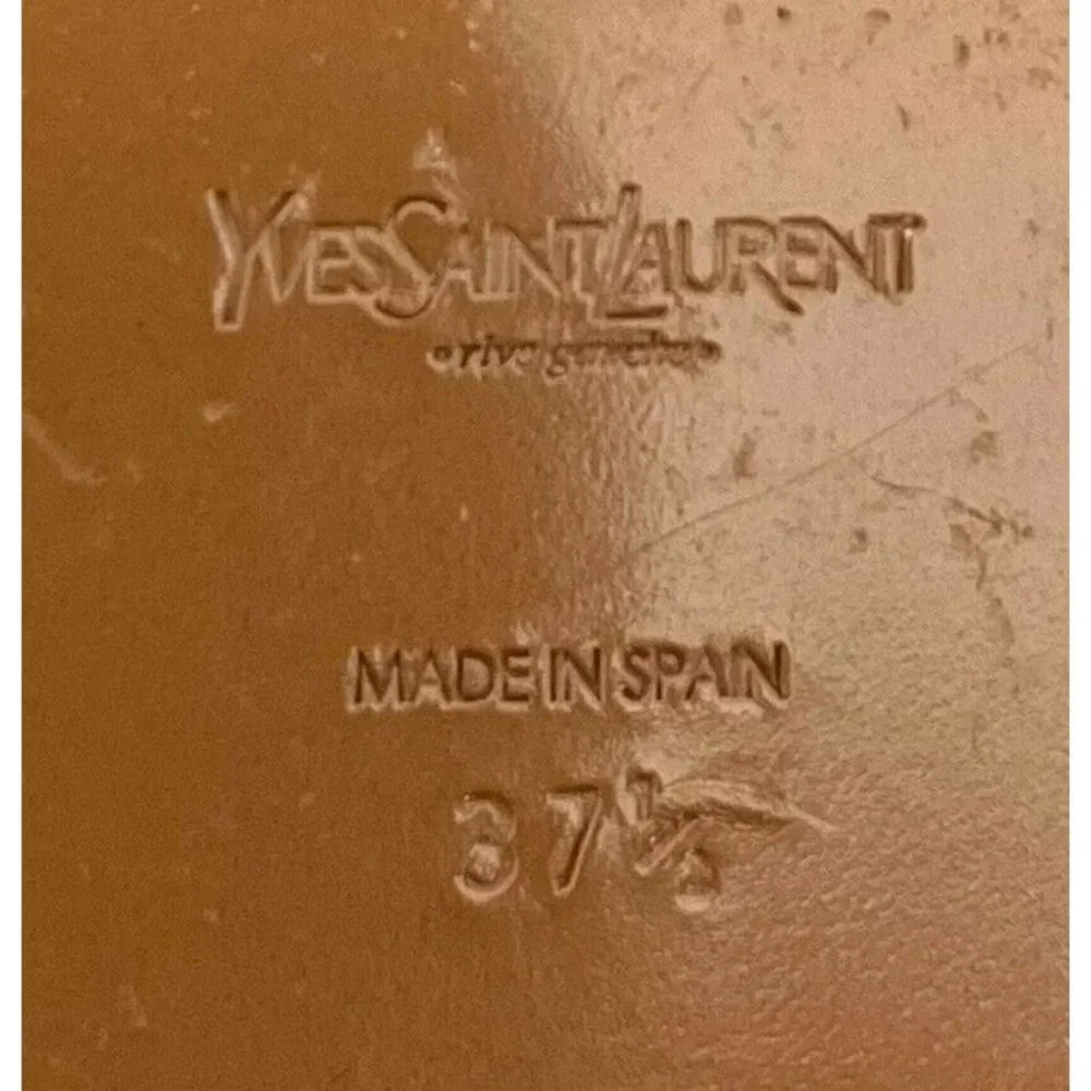 YSL Purple Pebbled Leather Strappy Sandals, Size 7.5 (IUT) 37.5 (IT) - Picture 10 of 11